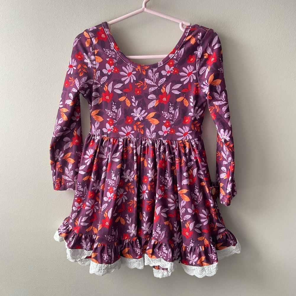 Cheeky Plum Purple and Red Floral Dress